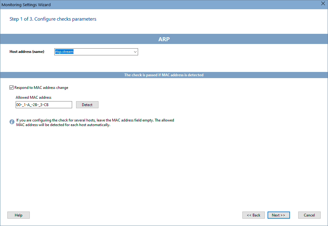 ARP Monitoring, MAC address monitoring