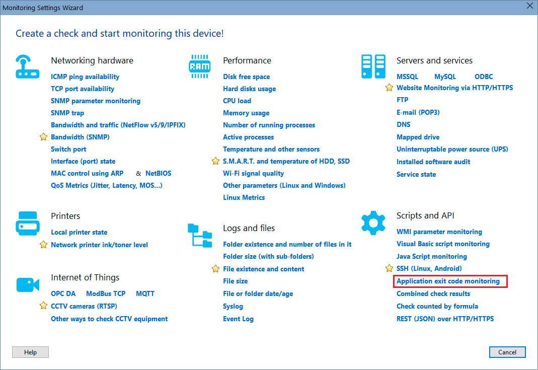wizard - external application exit-code-monitoring