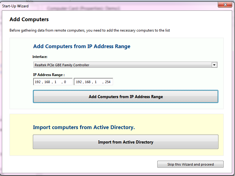 add computers from IP address range